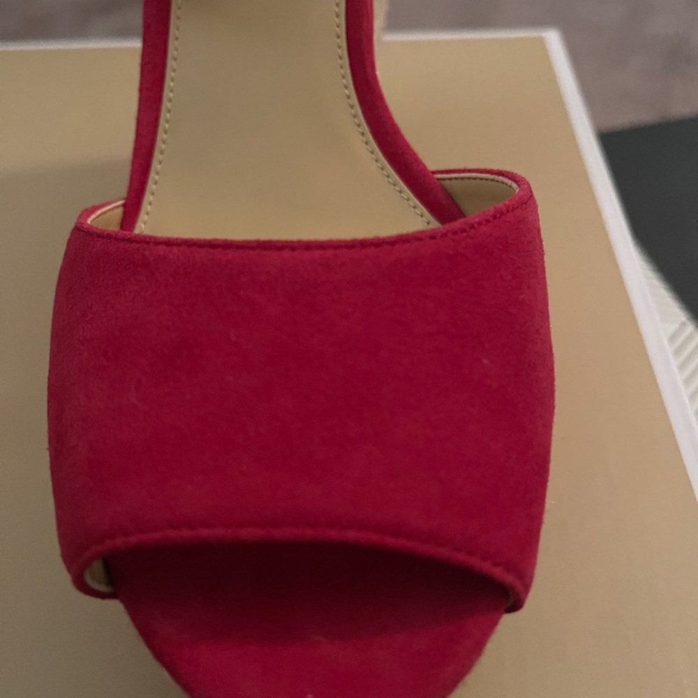 NEW Suede Michael Kors Wedge Sandals - 10 - Picture 5 of 6